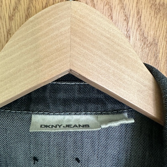 DKNY 00s Denim Cotton Blazer Jacket - Picture 10 of 12